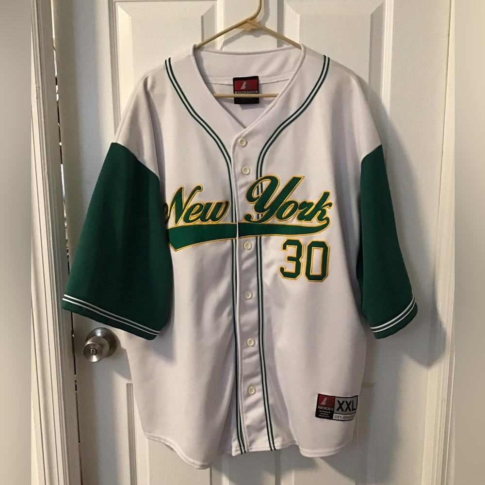 New York Green and White Men's Jersey